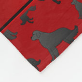 Personalisierter Name - Hunde Fleecedecke (Ecke)