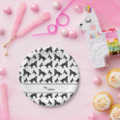 Personalisierter Name - Hunde Pappteller (Party)