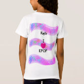 Personalisierter Name I Liebe K-Pop T-Shirt (Rückseite)