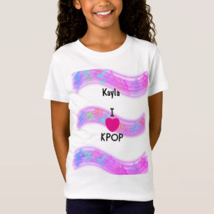 Personalisierter Name I Liebe K-Pop T-Shirt