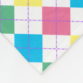 Personalisierter Name Igel Regenbogen Raute Fleecedecke (Ecke)
