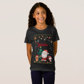 Personalisierter Name Ihres Kindes, Weihnachten T-Shirt (Vorne ganz)
