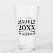 Personalisierter Name im Jahr Glas (Rückseite)