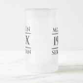 Personalisierter Name im Jahr Mattglas Bierglas (Mittel)