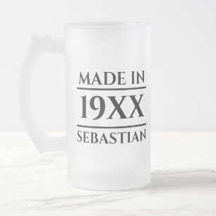 Personalisierter Name im Jahr Mattglas Bierglas