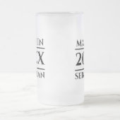 Personalisierter Name im Jahr Mattglas Bierglas (Mittel)