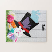 Personalisierter Name im Kaninchenpuzzle Puzzle (Horizontal)