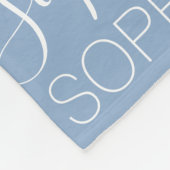 Personalisierter  Name in Blau Fleecedecke (Ecke)