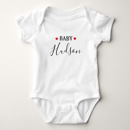 Personalisierter Name, Individuelle Name Baby, Bab Baby Strampler (Vorderseite)