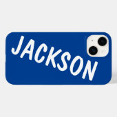 Personalisierter Name Individuelle Name Blue Gebur Case-Mate iPhone Hülle (Rückseite (Horizontal))