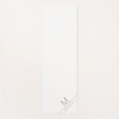 Personalisierter Name Initial Custom White Yoga Ma Yogamatte (Vorderseite)