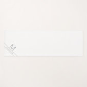 Personalisierter Name Initial Custom White Yoga Ma Yogamatte (Vorderseite (Horizontal))