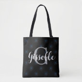 Personalisierter Name & Initialer Sternenexplosion Tasche (Vorderseite)