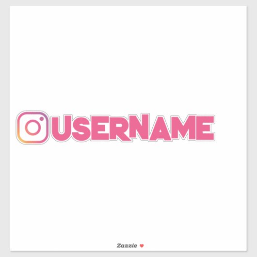 Personalisierter Name Instagram Vinyl Decal Aufkleber (Blatt)