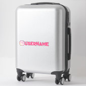 Personalisierter Name Instagram Vinyl Decal Aufkleber (Koffer)