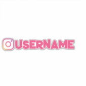 Personalisierter Name Instagram Vinyl Decal Aufkleber (Vorderseite)