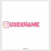 Personalisierter Name Instagram Vinyl Decal Aufkleber (Blatt)