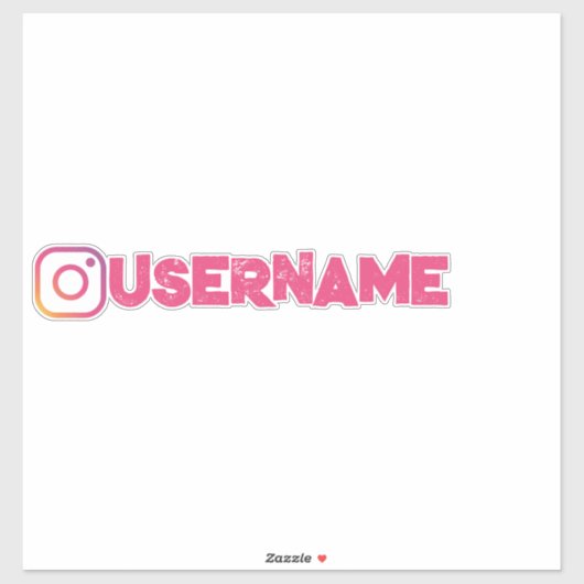 Personalisierter Name Instagram Vinyl Decal Aufkleber (Blatt)
