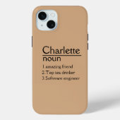 Personalisierter Name iPhone 15 Plus Fall Case-Mate iPhone Hülle (Rückseite)