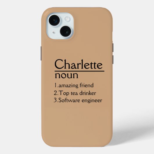 Personalisierter Name iPhone 15 Plus Fall Case-Mate iPhone Hülle (Rückseite)
