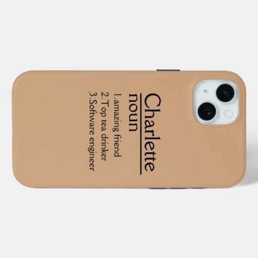 Personalisierter Name iPhone 15 Plus Fall Case-Mate iPhone Hülle (Rückseite (Horizontal))