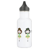 Personalisierter Name irische Tanztruppe schwarzes Trinkflasche (Links)