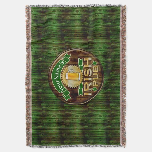 Personalisierter Name Irish Pub Sign St. Patrick's Decke (Vorderseite Vertikal)