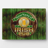 Personalisierter Name Irish Pub Sign St. Patrick's Fotoplatte (Vorderseite)