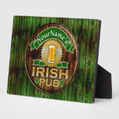 Personalisierter Name Irish Pub Sign St. Patrick's Fotoplatte (Seite)
