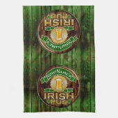 Personalisierter Name Irish Pub Sign St. Patrick's Küchentuch (Vertikal)