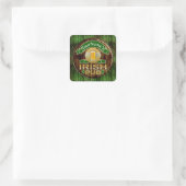 Personalisierter Name Irish Pub Sign St. Patrick's Quadratischer Aufkleber (Tasche)