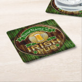Personalisierter Name Irish Pub Sign St. Patrick's Rechteckiger Pappuntersetzer (angewinkelt)
