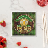 Personalisierter Name Irish Pub Sign St. Patrick's Serviette (Beispiel)