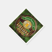 Personalisierter Name Irish Pub Sign St. Patrick's Serviette (Ecke)