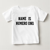 Personalisierter Name ist Numero Uno Baby T-shirt (Vorderseite)