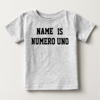 Personalisierter Name ist Numero Uno Baby T-shirt