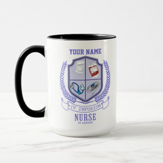 Personalisierter Name IV Liga Infusionstherapie Tasse (Links)