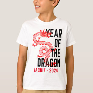 Personalisierter Name Jahr des Drachen Geburtsjahr T-Shirt