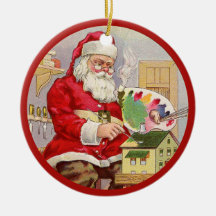 Personalisierter Name & Jahr Vintage-Weihnachtsman