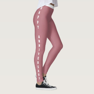 Personalisierter Name Jahrestag Tag Cute Rose Gold Leggings