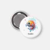 Personalisierter Name Japanischer Koi Fisch Magnet (Vorderseite/Rückseite)