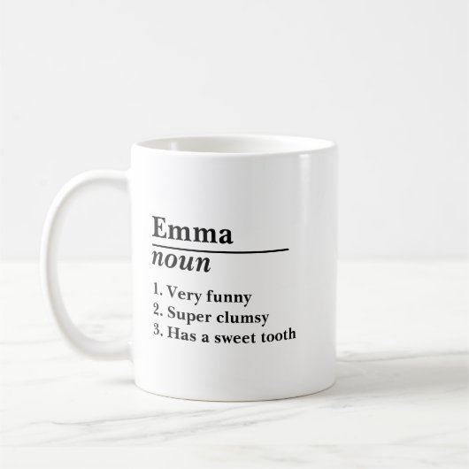 Personalisierter Name Jumbo Tasse für Urlaub (Links)