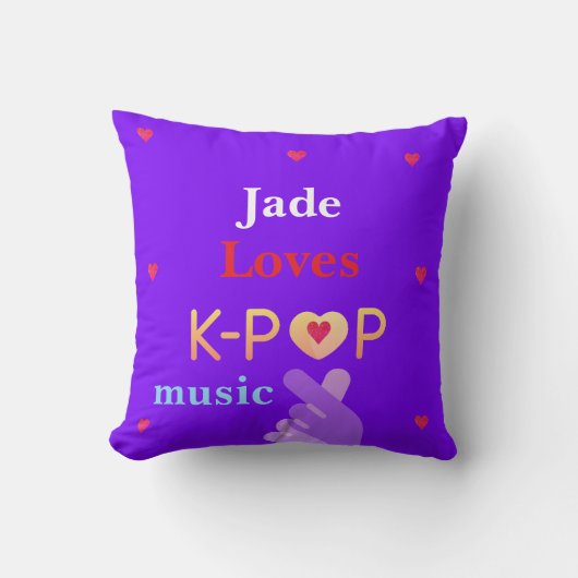 Personalisierter Name K-Pop Kissen (Vorderseite)