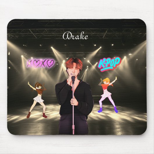 Personalisierter Name K-Pop Musik Mousepad (Vorne)