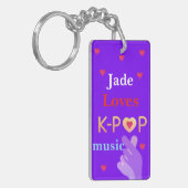 Personalisierter Name K-Pop Schlüsselanhänger (Vorderseite links)