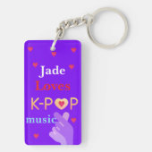 Personalisierter Name K-Pop Schlüsselanhänger (Rückseite)