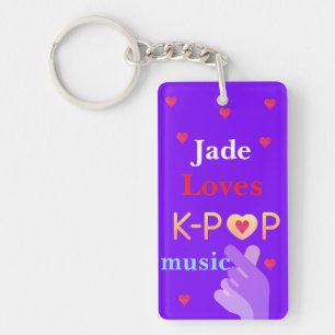 Personalisierter Name K-Pop Schlüsselanhänger