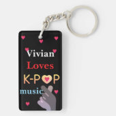Personalisierter Name K-Pop Schlüsselanhänger (Rückseite)