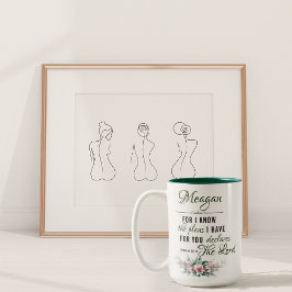 Personalisierter Name Kaffee Tasse: Jeremiah 29:11 Zweifarbige Tasse