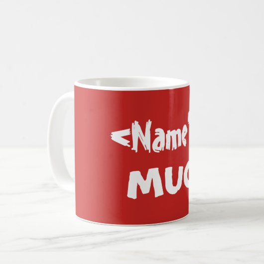 Personalisierter Name Kaffeetasse (Vorderseite Links)